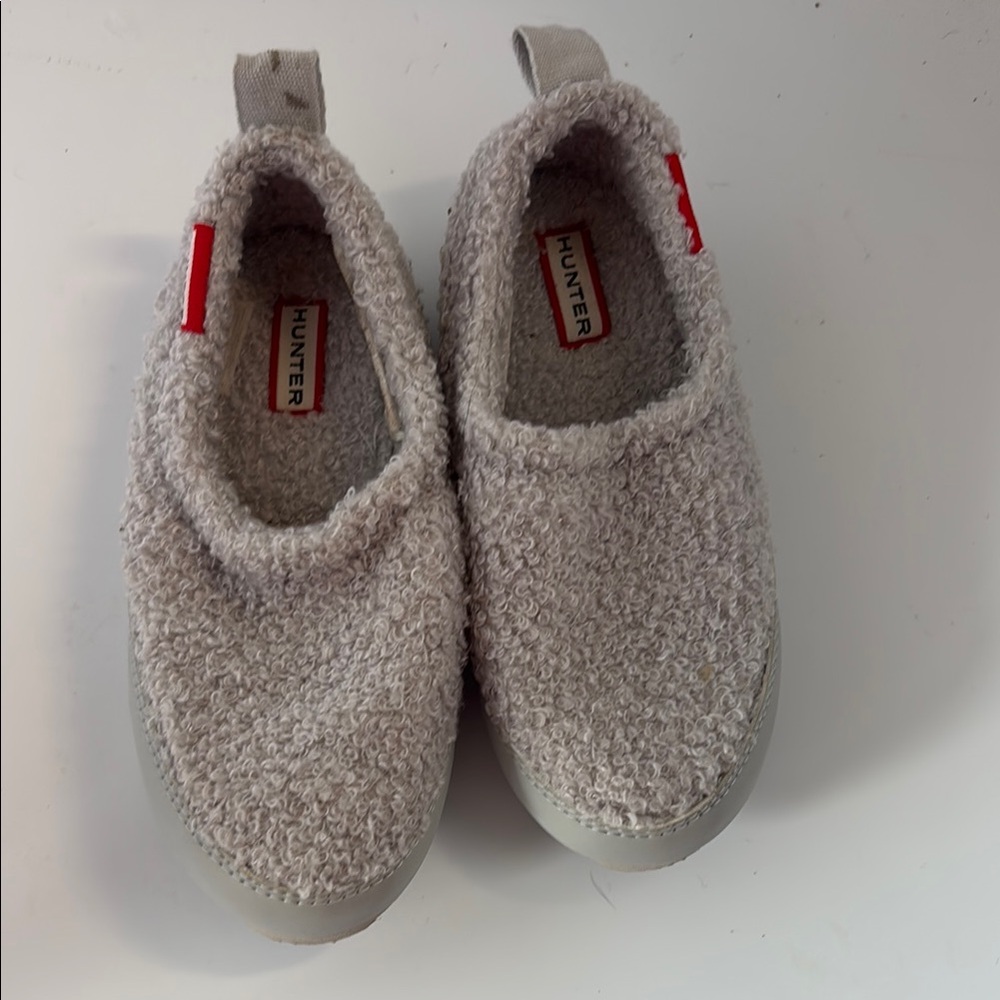Hunter Gray Cozy Slippers toddler sz 11 NWOT